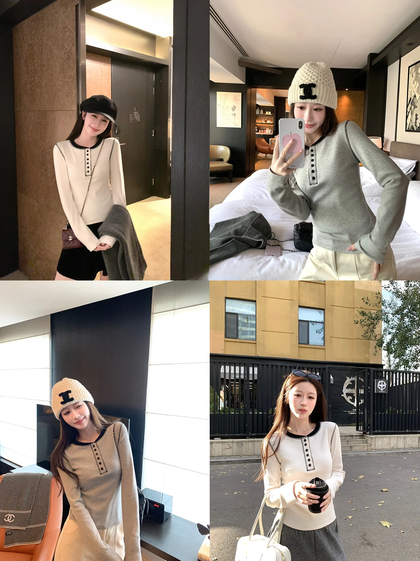 

Женская теплая футболка YANUOYU с длинным рукавом и круглым вырезом, тонкий трикотаж, повседневная, из смесового хлопка