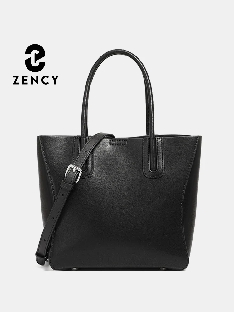 

Zency Two Layer Leather Handbag Small Bucket Tote For Ladies Commuters Work Bag Composite Bag Shopper Trendy Shoulder Top Handle