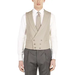 Herren weste 2024 Herren Frühling und Sommer neue Serge Weste Business Casual Zweireiher ärmellose Weste Steampunk Westen für Herren