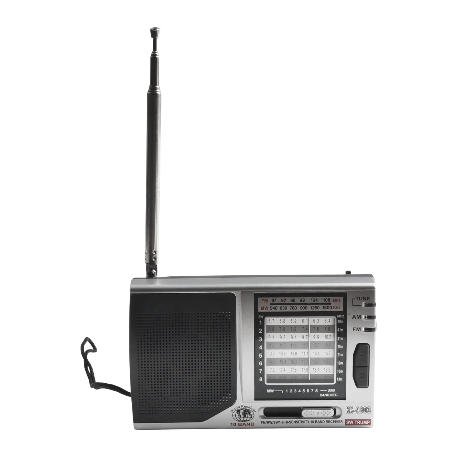 Hot Sales Classic Portable Full Band For AM FM SW Pointer Radio Silver Version For Elderly Use Speaker Portable Practical Radio