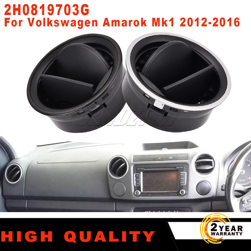New Front Dashboard Air Vent AC Grille Diffuser ABS Surround Black/Silver 2H0819703G For VW Amarok Mk1 2012-2016 Car Accessories