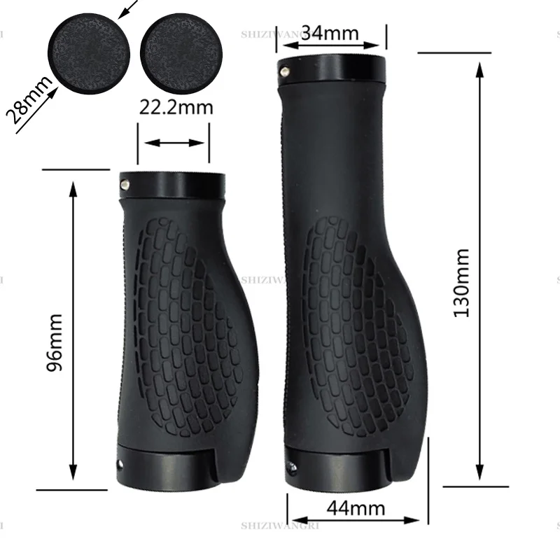MTB Bicycle Grips Handlebar Short Long Bike Grips Anti-Skid Rubber Handle Cycling Mountain Bike Grip Ergonomic