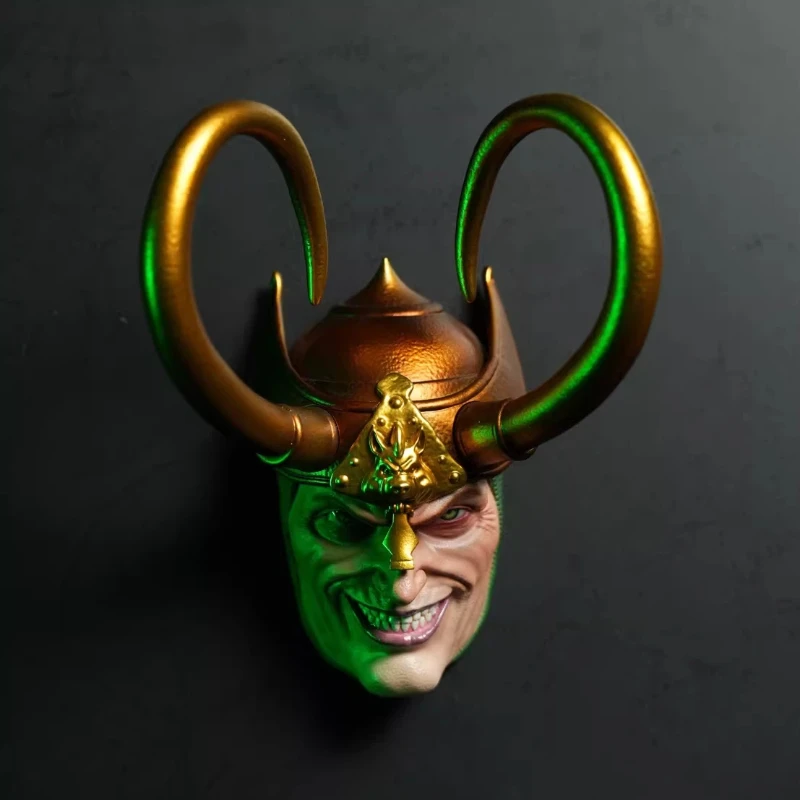 

Marvel Loki Deadpool Head Sculpture GK Statue Fridge Magnet Collectible Desktop Ornament Gift