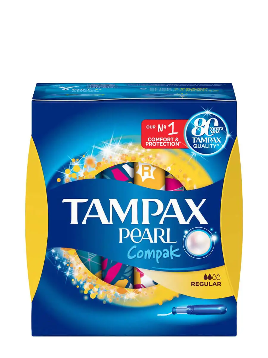 Tampax compak pearl regular 16 units-buffer without coloring or perfume.