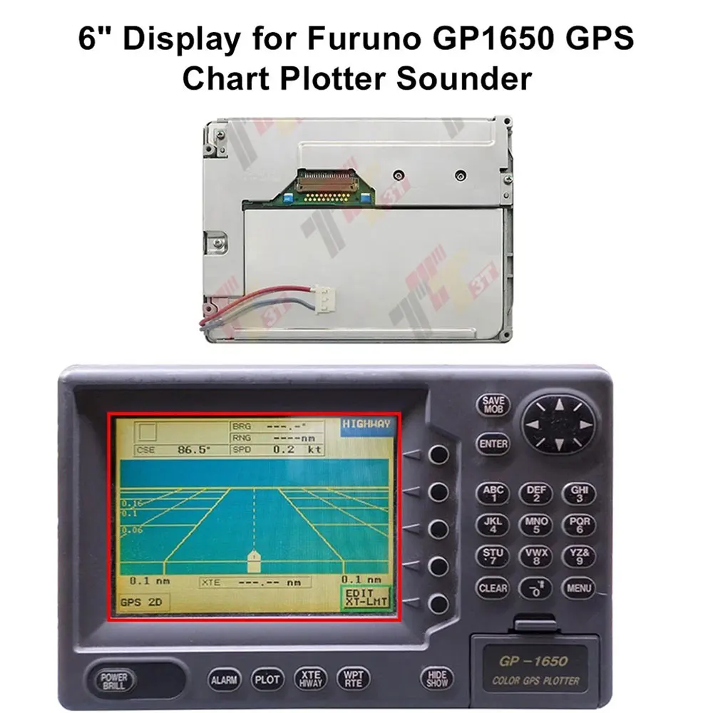 Display de 6 polegadas para Furuno GP-1650 GP1650-F GP-1650W GPS Chart Plotter Sonar