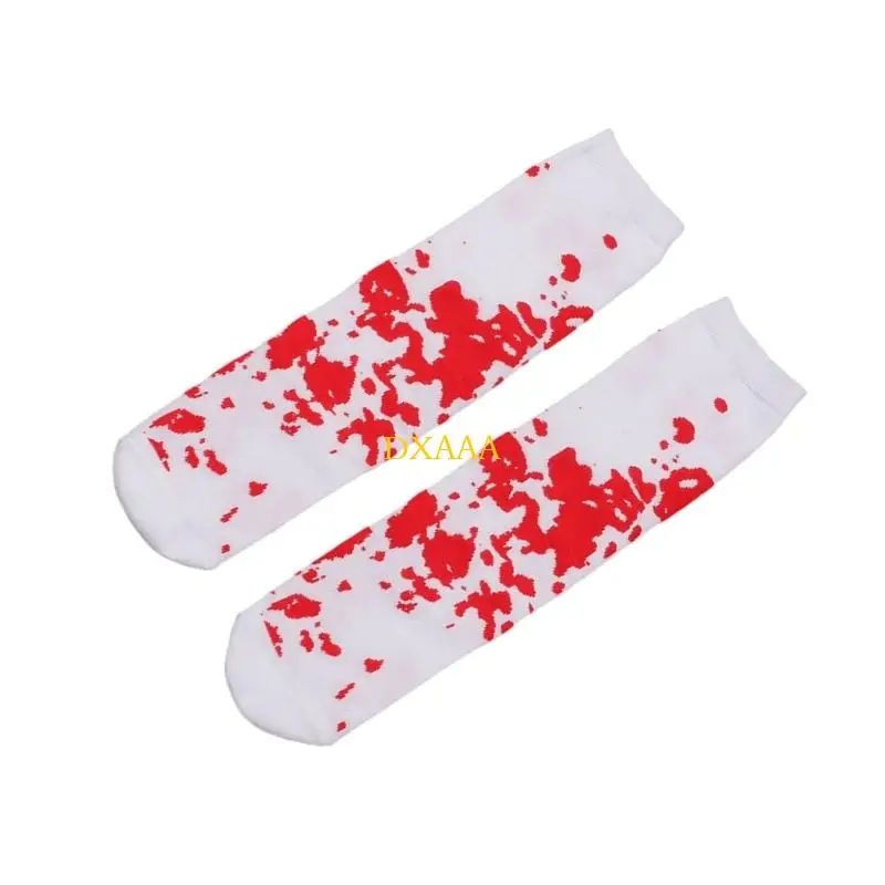 DXAA 1Pair Highs đầu gối đẫm máu trên vớ đầu gối Đồ đùi cao Halloween Halloween Bloody Long Stocking
