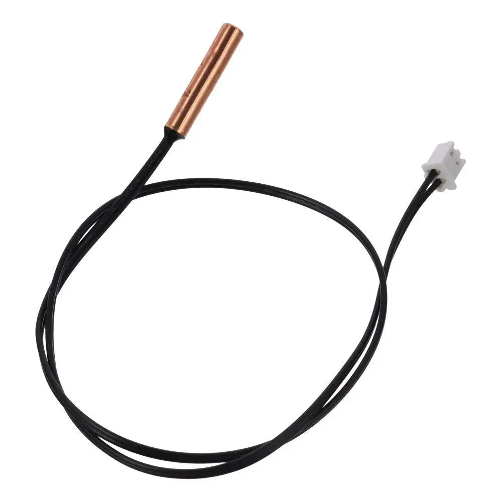 5 Pcs Waterproof Copper 10K NTC Thermistor Probe 40cm /15.7inch 10K Sensitive Temperature Sensor Kit Black for Air Conditioner