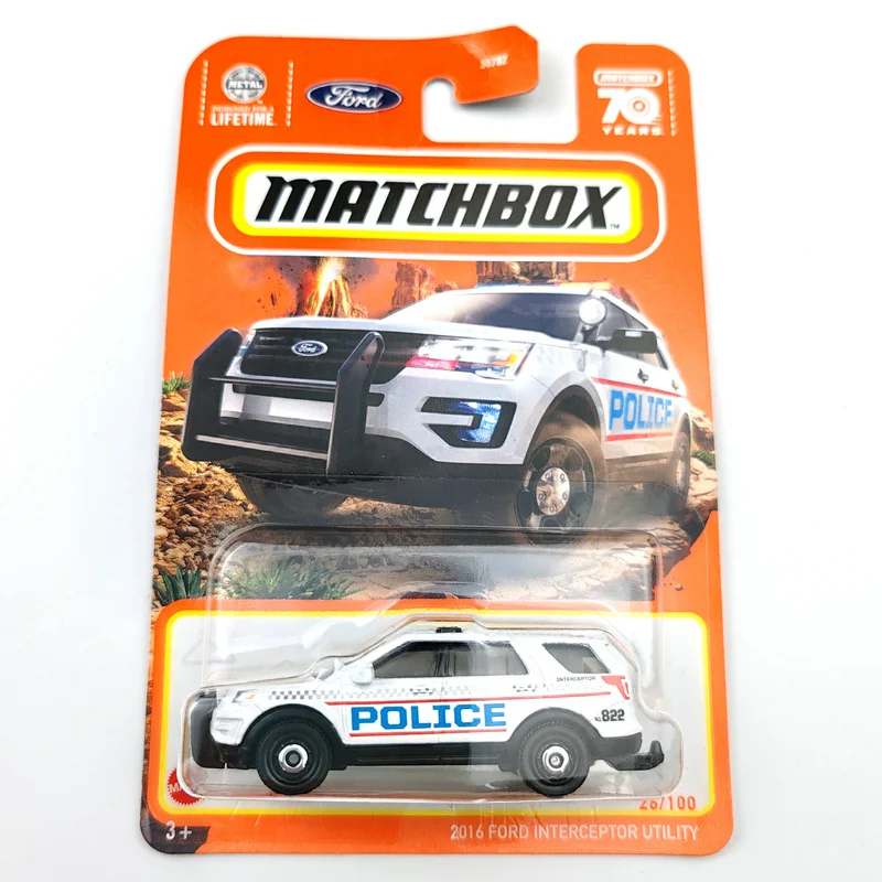 2023 Matchbox Cars 2016 FORD INTERCEPTOR UTILITY 1/64 Die-cast Model Car Toy Vehicles