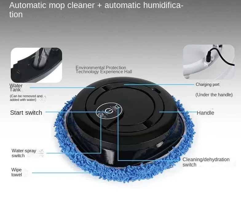 Authentieke Intelligente Vloerdweilrobot Met Automatisch Getimed Vegen, Wassen Op De Vloer, Droogvegen En Nat Dweilen