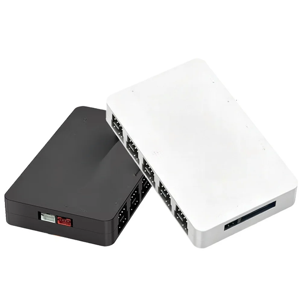 For Optimal Cooling Performance ARGB Fan Controller 5V 3Pin Splitter 10 5V 3-pin Ports Automatic Temperature Control
