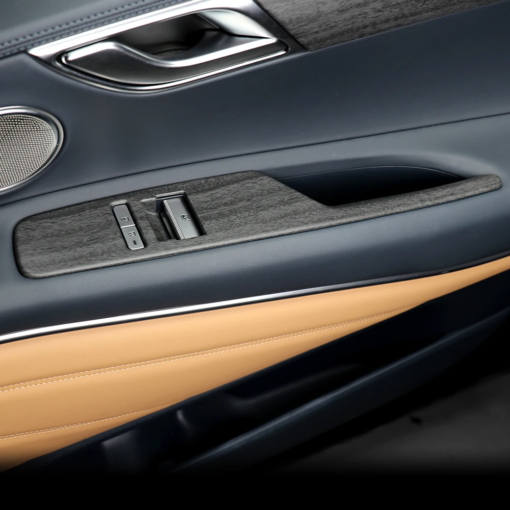 

4PCS Car Window Control Button Trim Panel Door Handle Decorative Strip Cover For Genesis GV80 2021-2025 Interior Accessories LHD