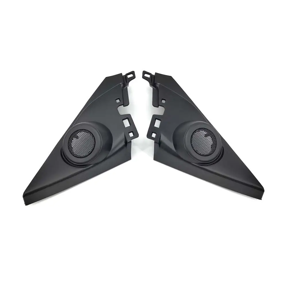 2Pcs Front Door Tweeter Speaker Cover Trim For Honda Civic 10th 2016-2019 Black