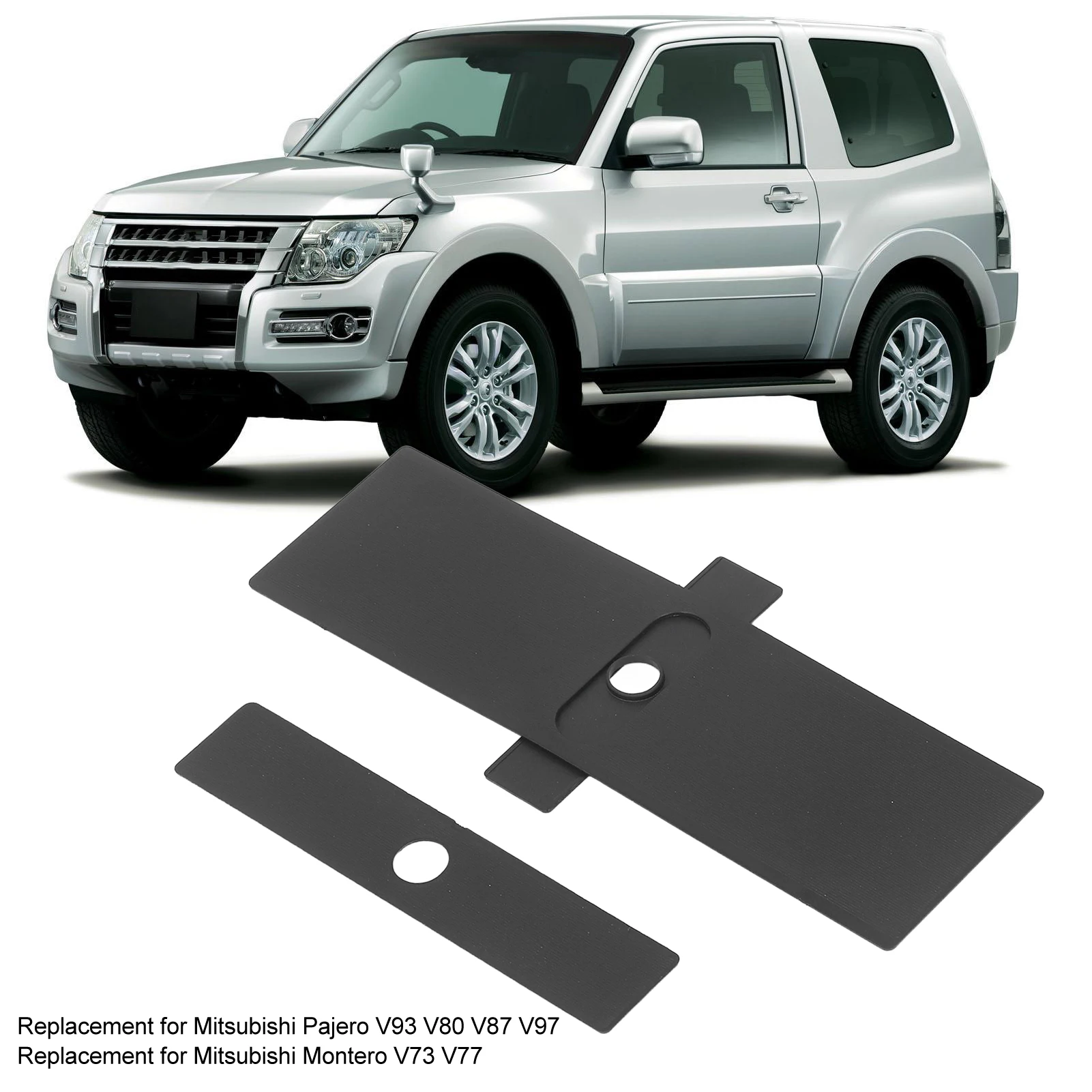 Car Shift Panel Dust Cover 2PCs Shift Lever Panel Trim Strip 8015A066 Replacement For Mitsubishi Pajero V93 V80 V87 V97