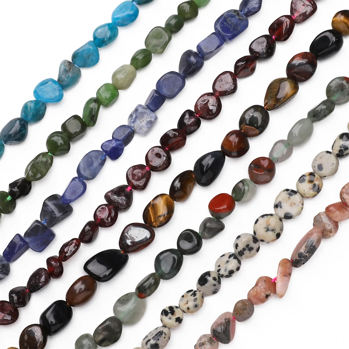 Natürliche 5-8 mm unregelmäßige Nuggets-Perlen, lose Abstandsperlen, Calcit-Steinperlen für die Schmuckherstellung, DIY-Armband, Halskette, Zubehör – Detail 4