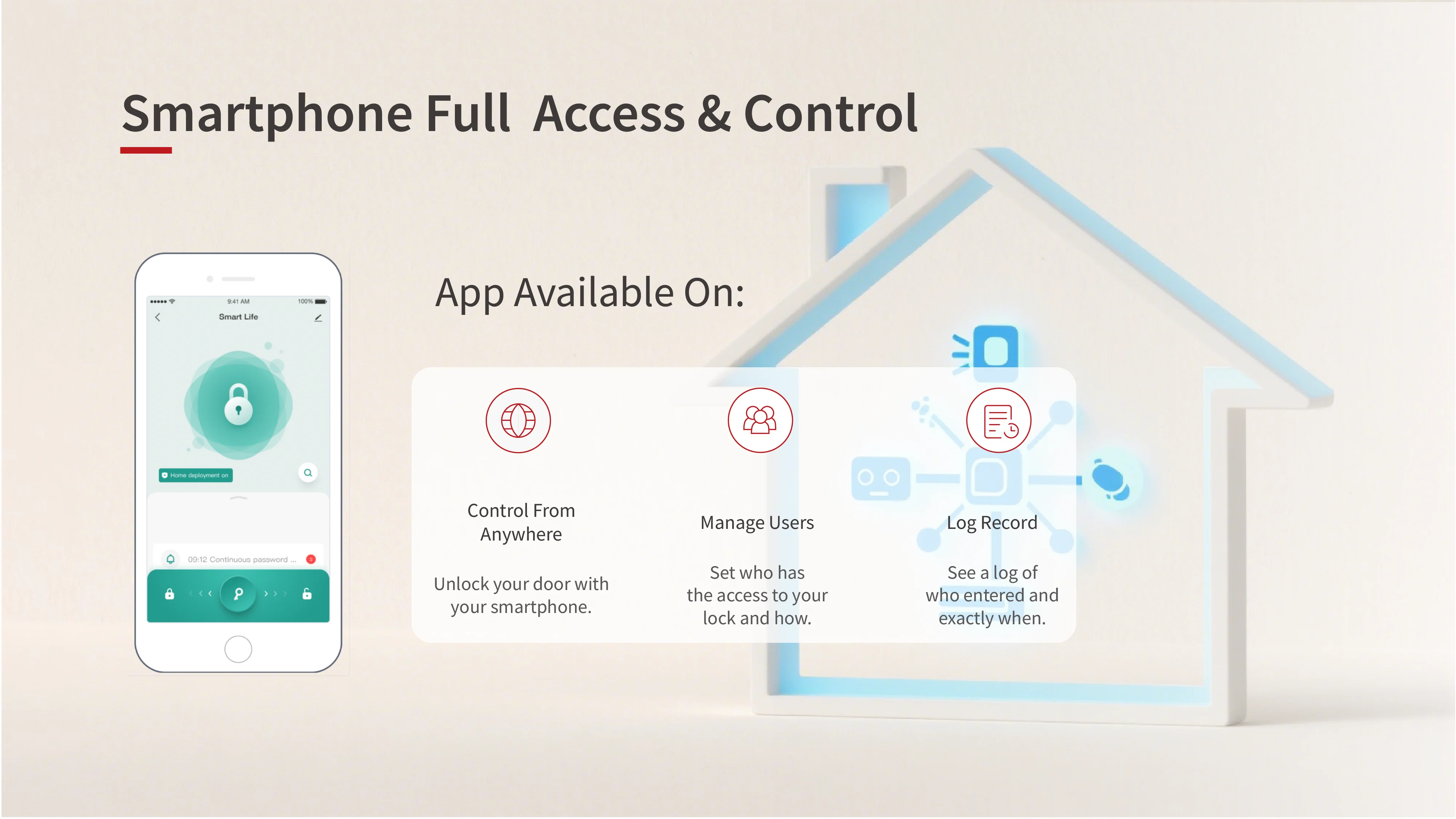 Tuya Smart Door Lock: Touchscreen Keypad, Fingerprint ID & Temporary Access Codes for Enhanced Safety, for Hotels and Apartments