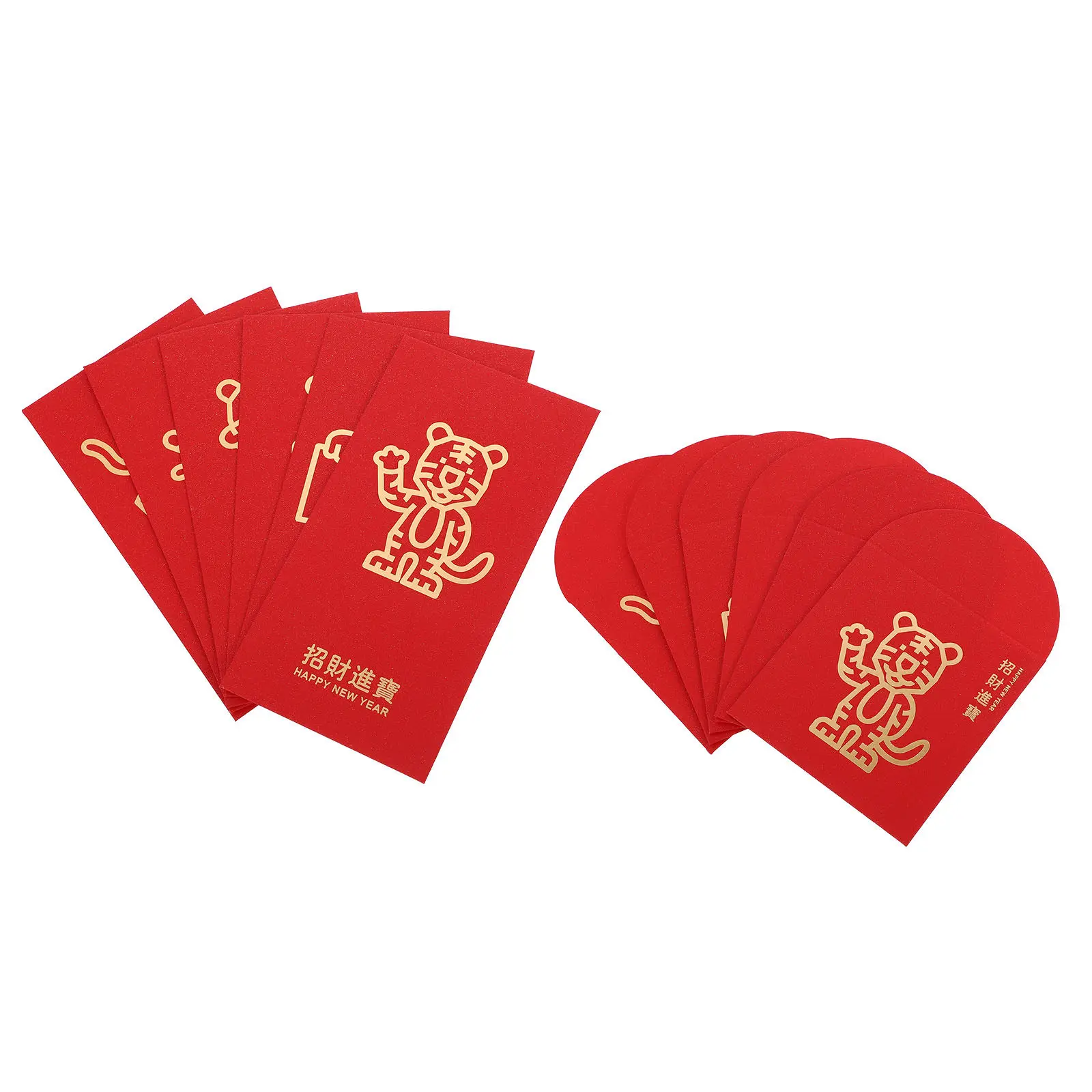 

12Pcs Thickened Red Envelopes for Chinese New Year Spring Festival Tiger Year 2022 Lucky Money Packets Gift Money Holder