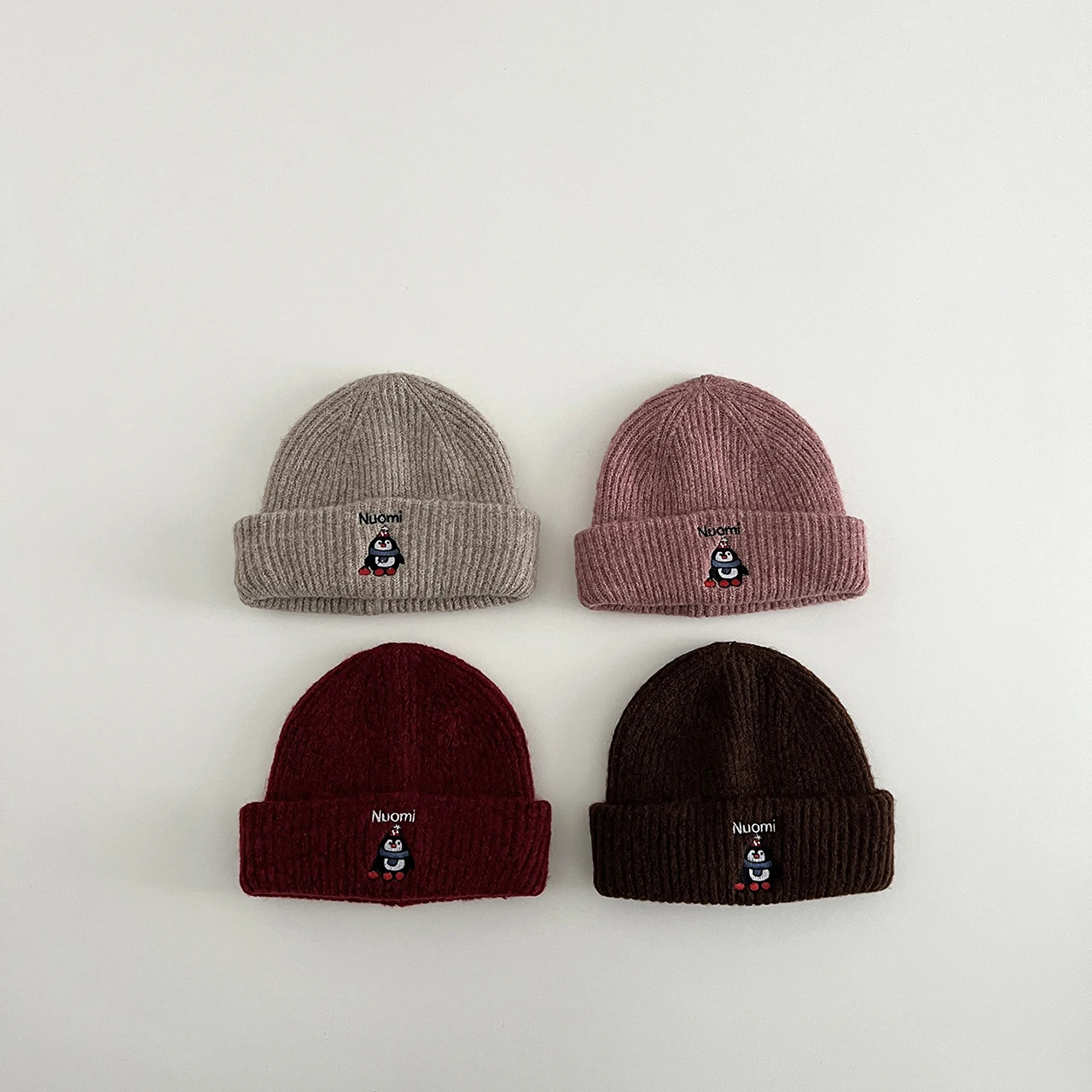 Inverno caldo cartone animato carino cappello da bambino pullover tinta unita lavorato a maglia addensare inverno caldo berretto ragazzi ragazze bambino infantile berretti cofano