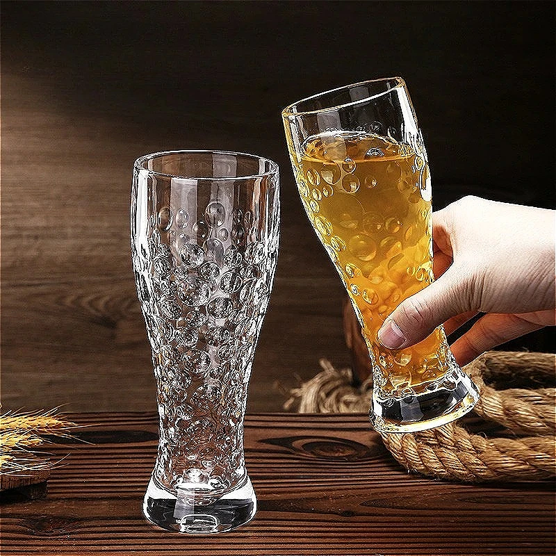 

330ml/500ml Creative Beer Glass Party Luxury Wheat Beer Glass Personalized Transparent Wine Cup Beverage Cup Bar Dark Beer Glass