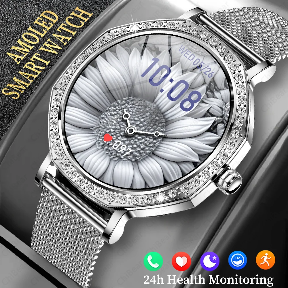 

Модные роскошные умные часы для женщин, Bluetooth вызов, оксиметрия, мониторинг, сделай сам, спортивные, фитнес-водонепроницаемые, умные часы, женский подарок