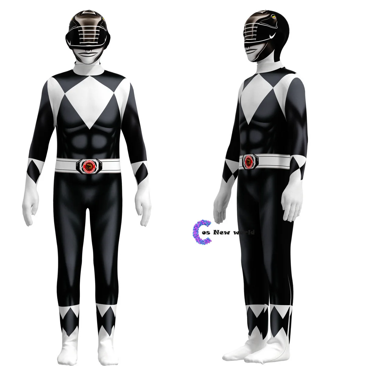 ผู้ใหญ่เด็ก Power Samurai Sentai Shinkenger Rangers Superhero เครื่องแต่งกายคอสเพลย์ฮาโลวีนวันเกิด Party Zentai สูท Jumpsuit Mask