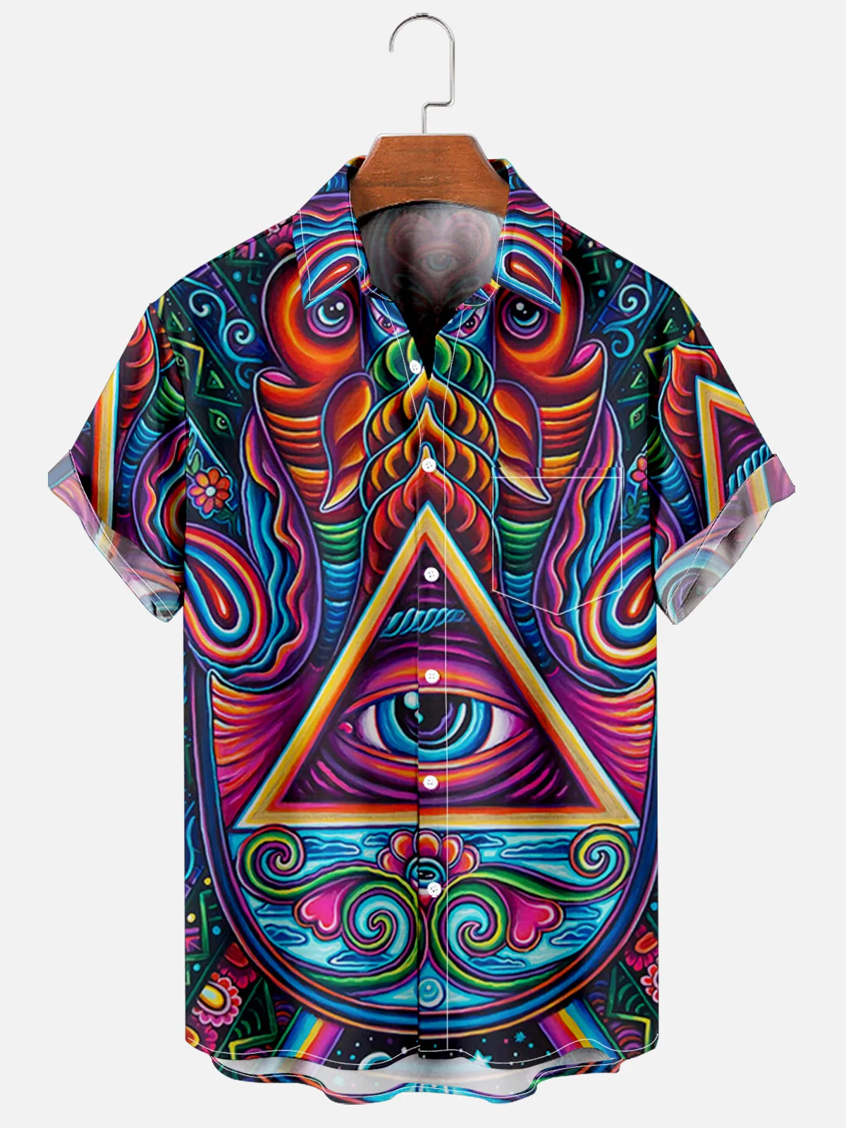 

2025 Trendy New Aristocratic Temperament Cat Digital Printing Hawaii Cuban Collar Trend Fashion Casual Shirt Men's Single