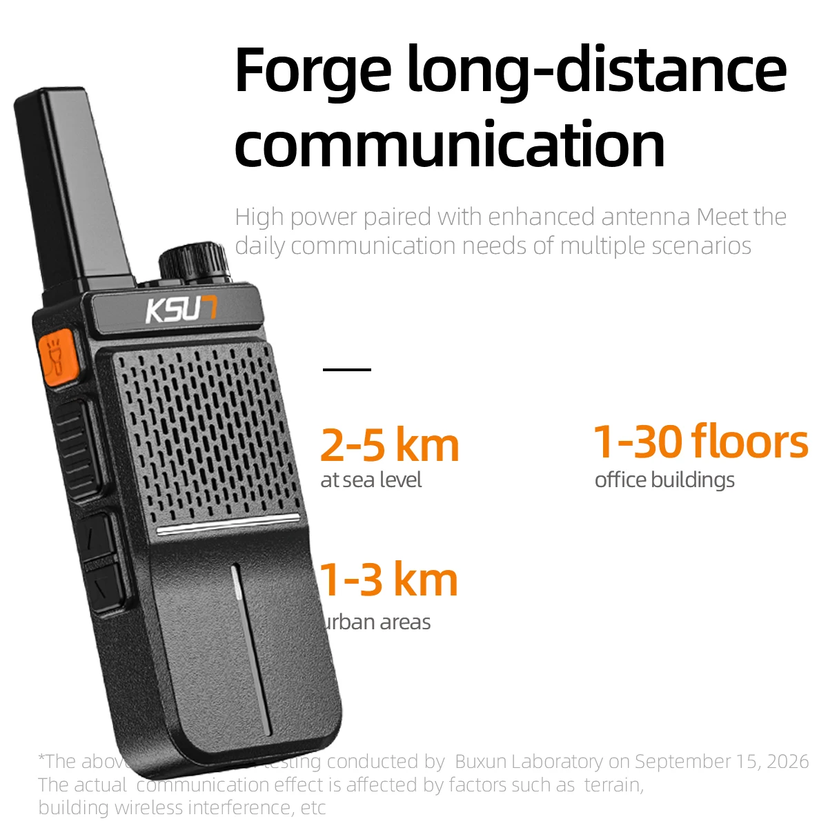 X-TFSI X63PLUS Ultra-Thin Walkie Talkie 5W 16 Channel, Lightweight 99g Portable, Type-C Quick Charging, LED Flashlight 4000mAh