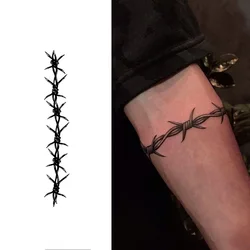 Wire Thorn Temporary Tattoo,Lasts To 15 Days New Technology Magic Waterproof Semi Permanent Sticker.