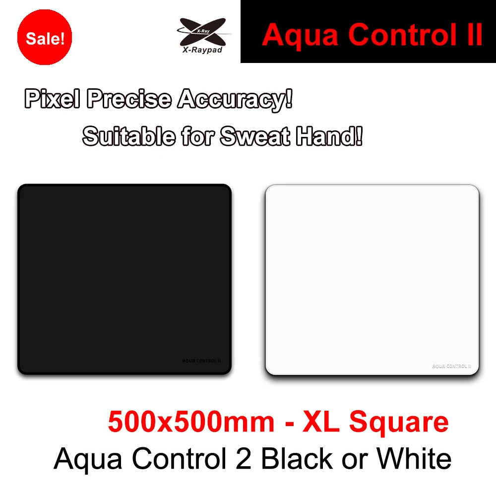500x500x4mm Xraypad aqua control 2 alfombrillas de ratón para juegos versión en blanco o negro X-raypad AC2 teclado tableta