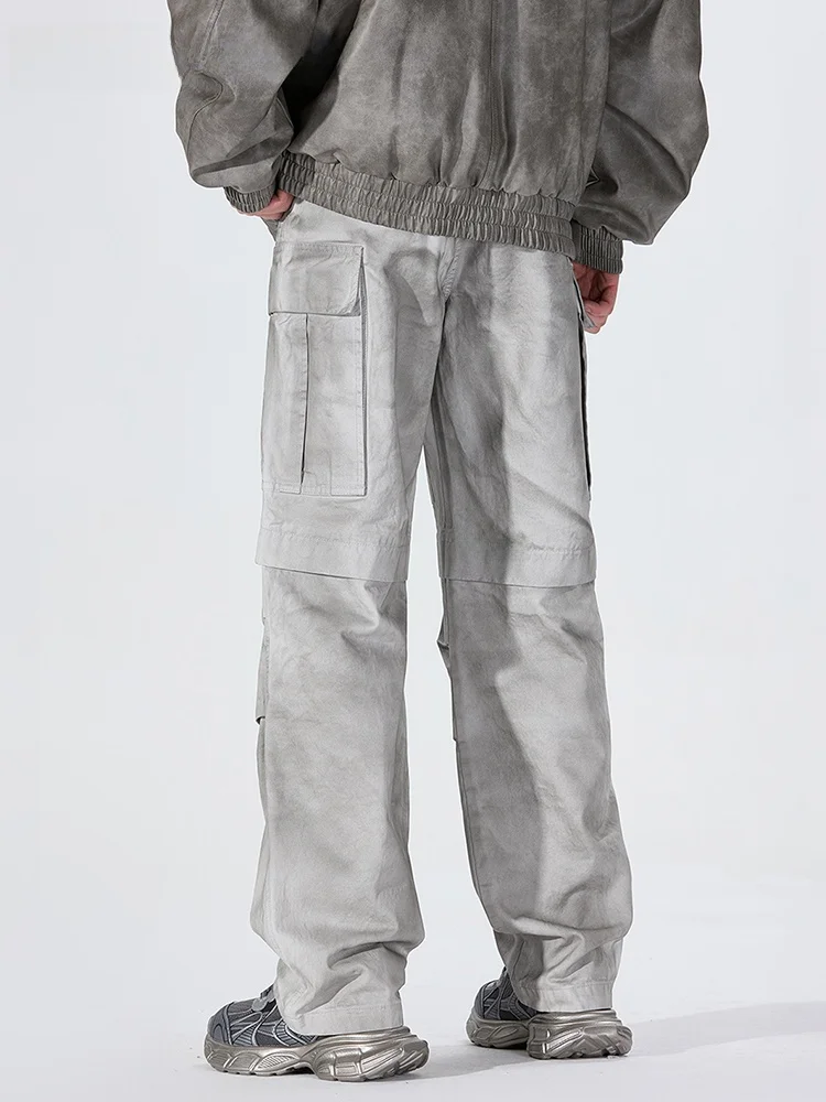 

Прямые повседневные брюки свободного кроя в винтажном стиле, модные рабочие брюки, водонепроницаемые хлопковые брюки для горного туризма