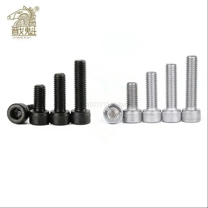 50pc M1.4 M1.6 M2 M2.5 M3 304 A2 Stainless Steel Black Grade 12.9 DIN912 Hexagon Hex Socket Head Cap Allen Bolt Screw L=2-30mm