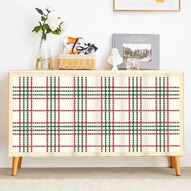 VIKAMA Vintage Kids Cabinet Curtain, Dustproof Wardrobe Door Curtain for Cupboard Bookcase Dorm Room Decor