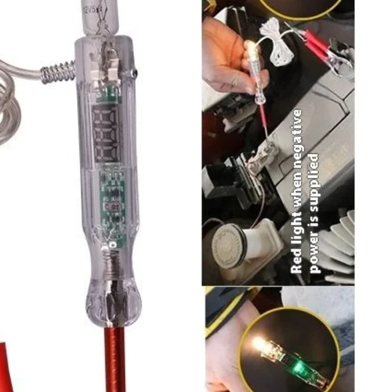

6V-36V Electrical Voltage Tester Pen Probe Lamp Dual-color LED Light Auto Car Light Circuit Tester Auto Circuit Repair Tools