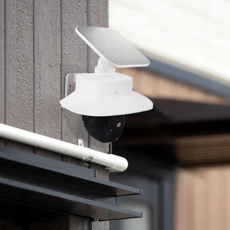 

Outdoor Camera Cover Corner Mount Bundle With Rain Cover Weatherproof Solar Cam Protector For Home Cafe Hotel