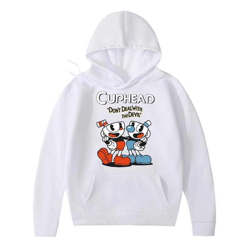 Children Cuphead Printed Hoodies Casual Sweatshirts Autumn Long Sleeve Harajuku Pullovers Boys Girls Streetwear Kids Clothes