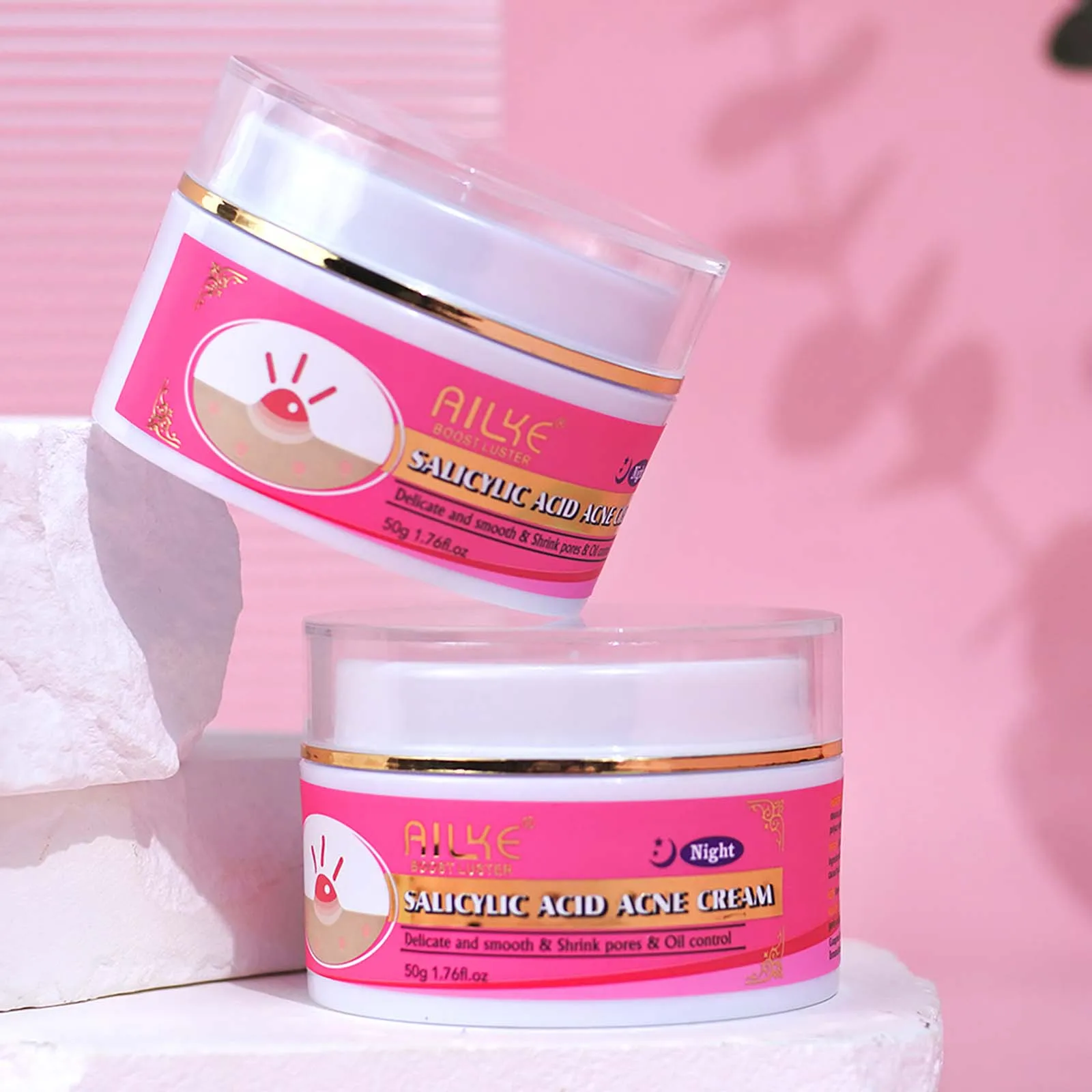 

Крем для лица AILKE от прыщей, осветляющий, очищающий кожу, уменьшающий черные точки и темные пятна, для женщин и мужчин, 50 мл