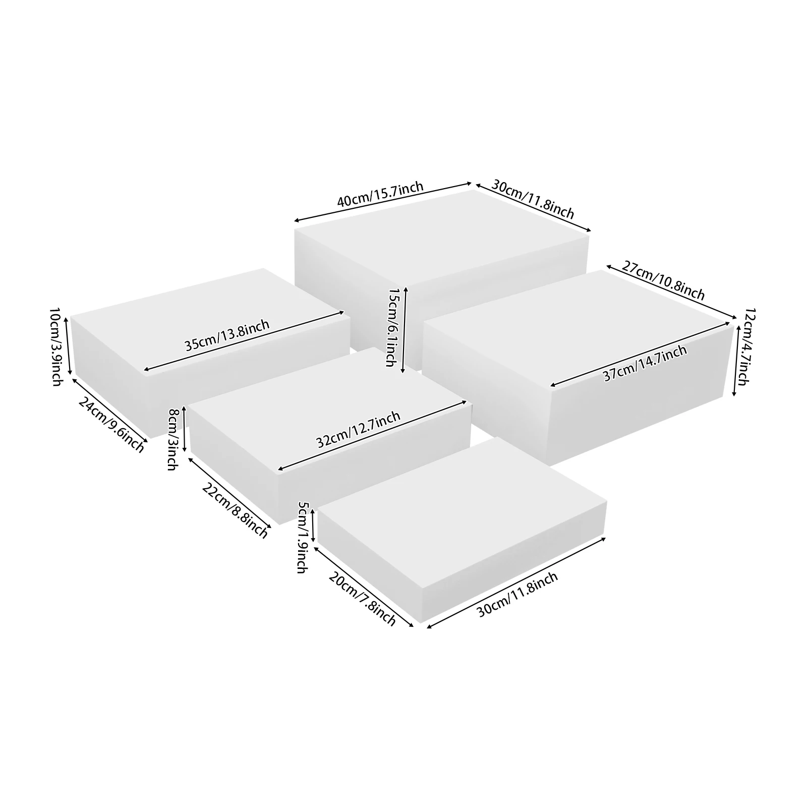 

5 шт. акриловые подставки, подставки для выставки товаров с полым дном, настольные подставки для еды для поделок, духов, ювелирных изделий, тортов