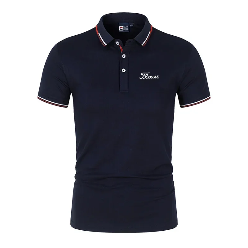 Summer High-Quality Men's Printed Polo Shirt, New High-End Business Casual Quick Drying And Breathable Polo Collar Polo Shirt