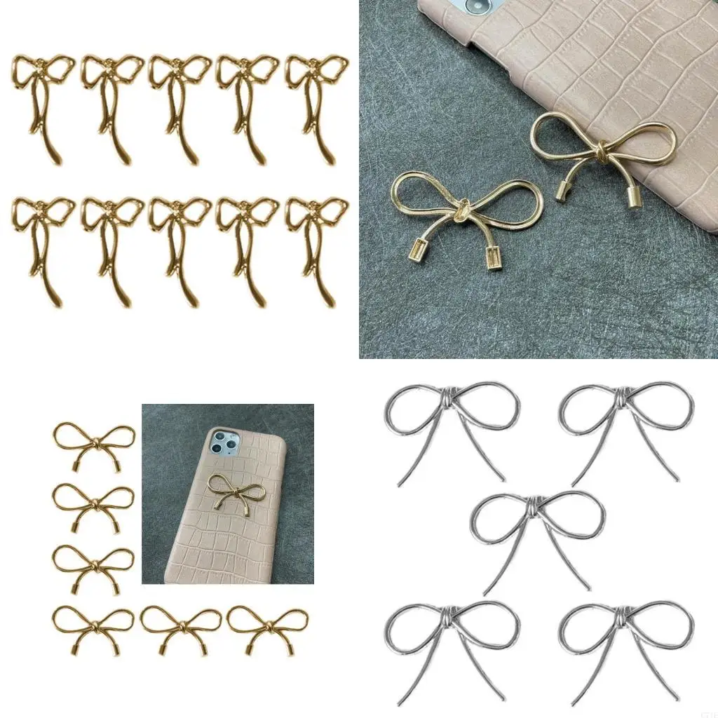 Collection of 10/5 Metal Butterfly Knots Accessory Metallic Knots Jewelry Pendant Accessory Fashionable Embellishments