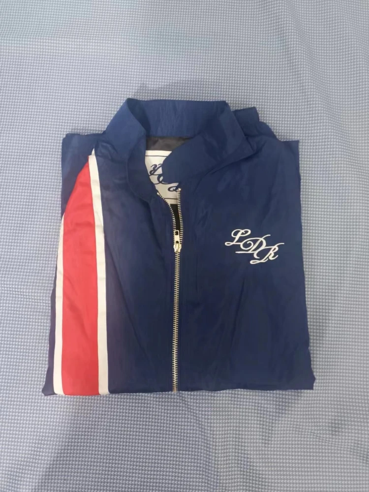 LDR-Chaqueta de carreras con parche bordado para hombre y mujer, ropa conmemorativa, azul marino, 2024