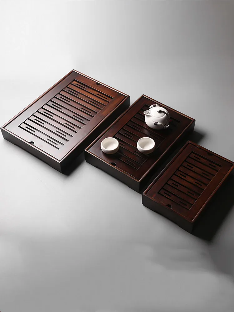 Exquisite Bamboo Tray Water Storage Tea Table Trays Decorative Chinese Tea Accessories Custom Tea Ceremony Tray Teapot Storage