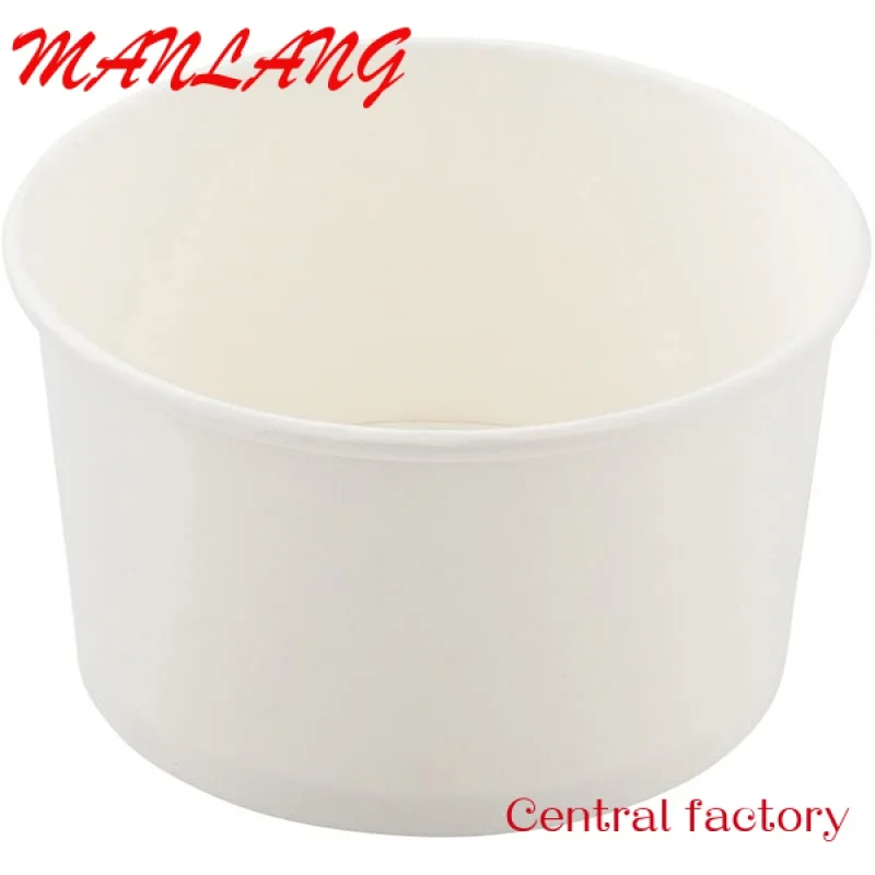 disposable 8oz 12oz 16oz  ice containers, custom printed ice dessert cup packaging bowl with lid and spoon