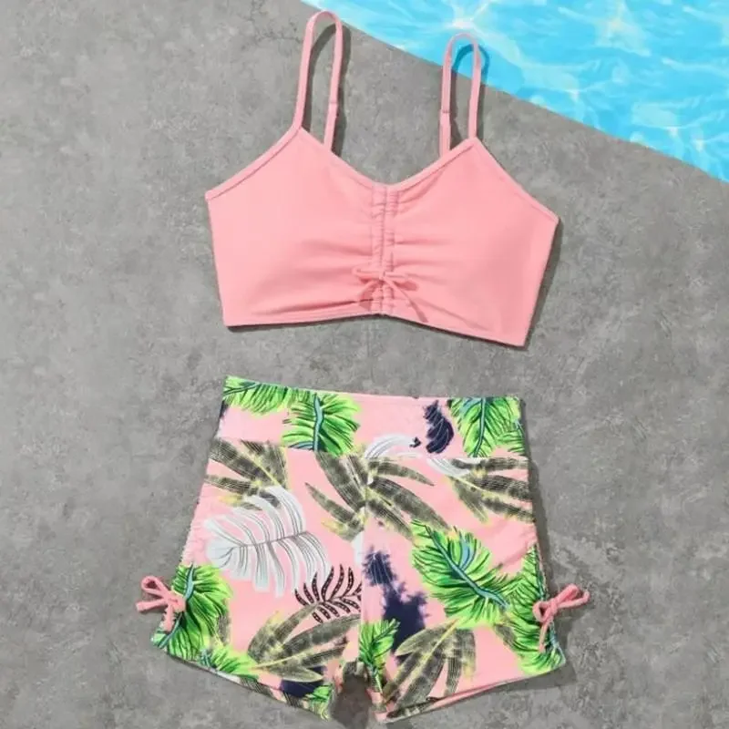 

Baby Biquini Infantil Swimming Suit Children Girls Bikini Set Kids Top Shorts Set Swimwear Summer Holiday Beach Swimsuit