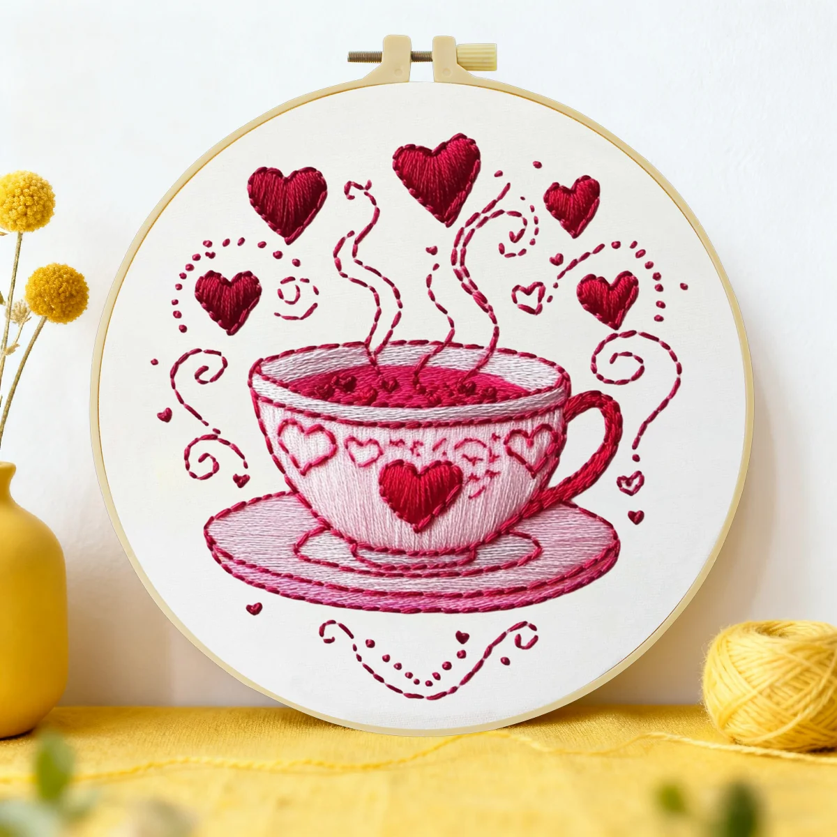 

1 шт., 20X20 см/15X15 см, 7,87/6,3 дюйма, стартовый набор для вышивания чая, набор «сделай сам», набор для вышивания «сделай сам», manualidades Craft Painting