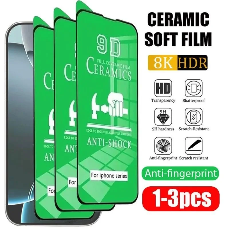 

Clear Ceramic Film For iPhone 17 Pro Max 15 13 14 11 12 16 Pro Max Air 12 13 Mini 6 7 8 Plus SE 2022 XR XS X Screen Protector