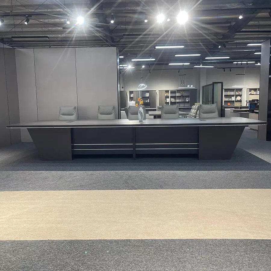 طاولة مؤتمرات كبيرة وحديثة وبسيطة، طاولة تدريب طويلة، شريط تفاوض مستطيل، تصميم طاولة غرفة الاجتماعات