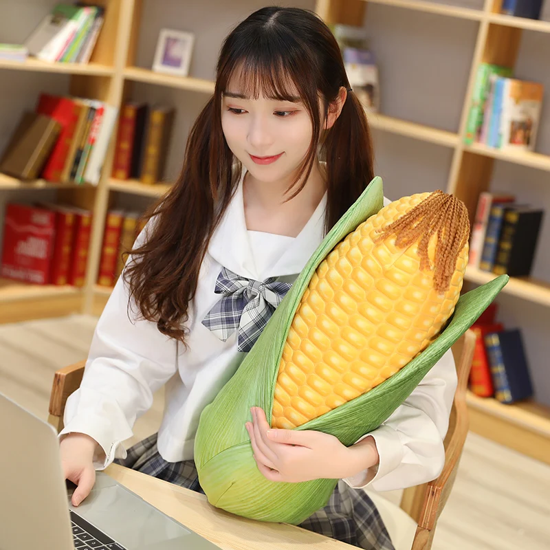 45/55cm Cute Plants Plush Doll Real Life Corn Plush Toys Stuffed Soft Creative Food Sofa Pillow Cushion Gift