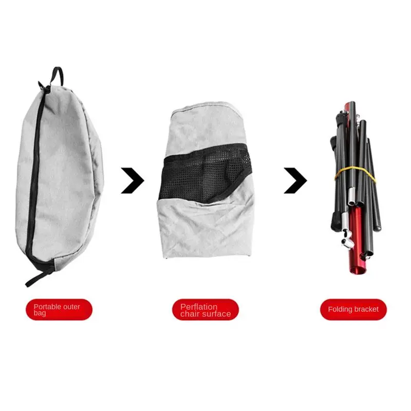 

Портативное складное кресло X07A для кемпинга, уличное кресло-луна, складной табурет для ног для походов, пикников, рыбалки, серое