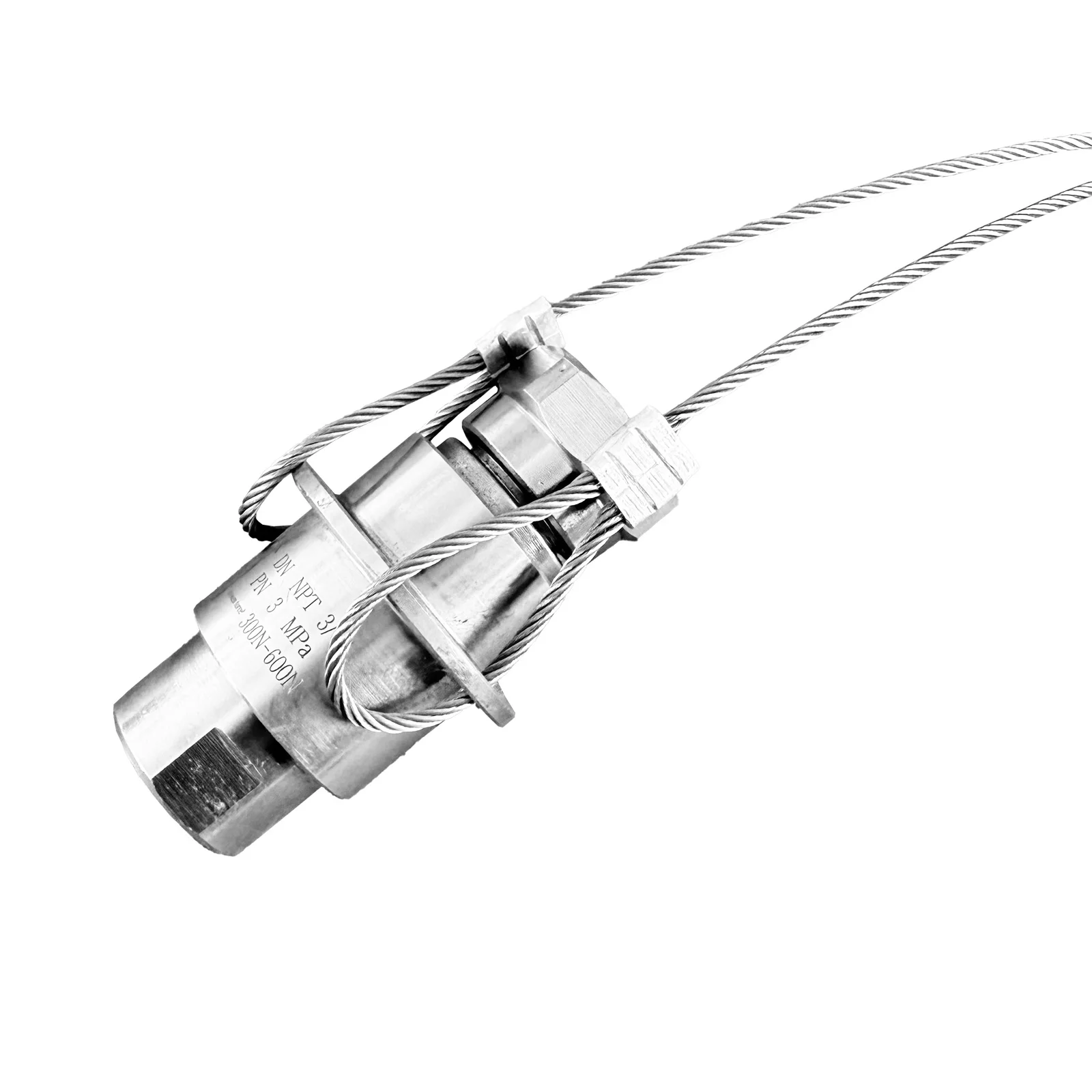 Magnetventil Electric Emergency Disconnect Safety Valve, Stainless Steel LPG Breakaway Coupling M27×1.5 Thread for Fuel Dispenser Gas und Kraftstoff — Detail 2