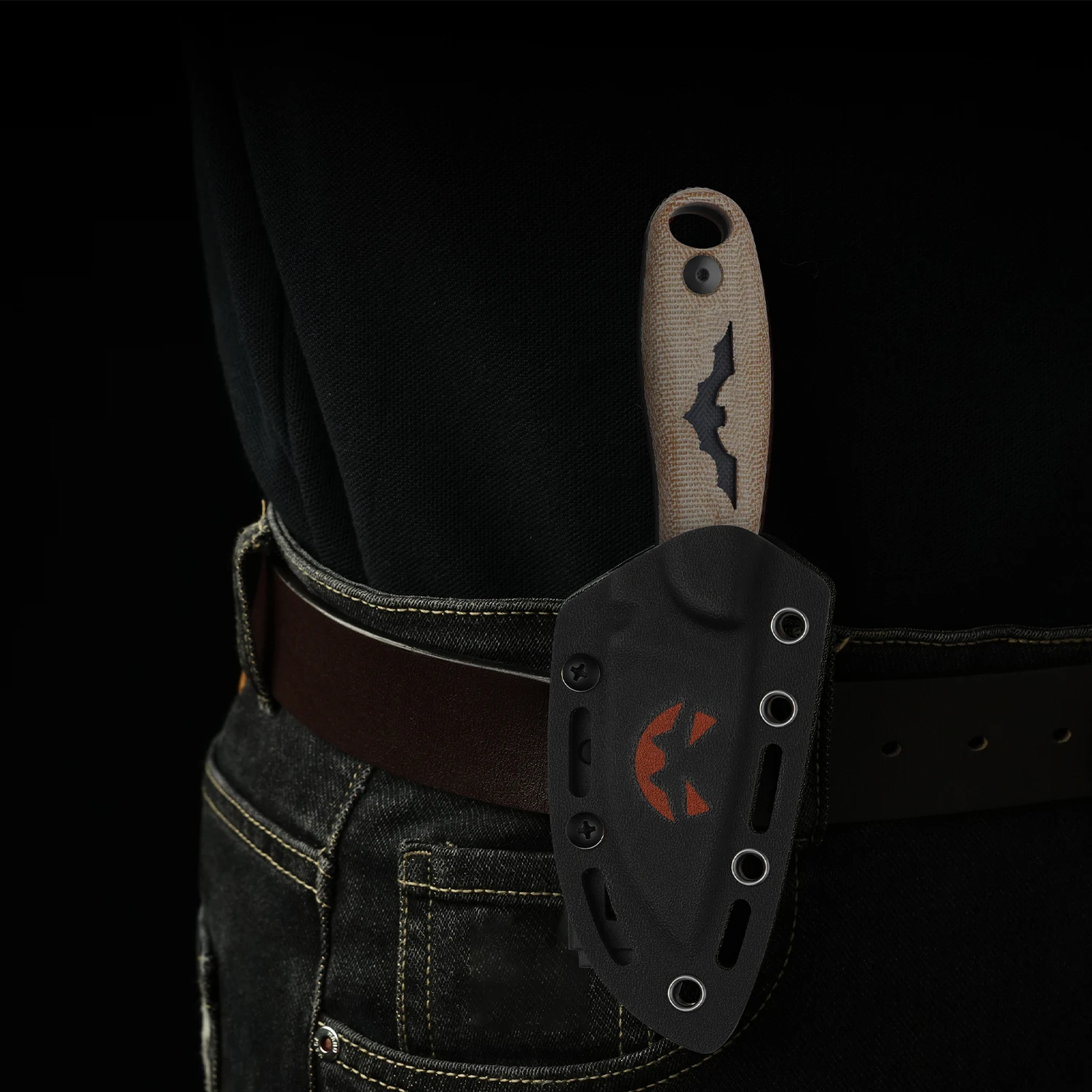 Kizer Fixed Blade Knife Hare 1077HW1 Micarta&G10 Handle with Nitro V Steel Blade Fixed Knives for Hunting