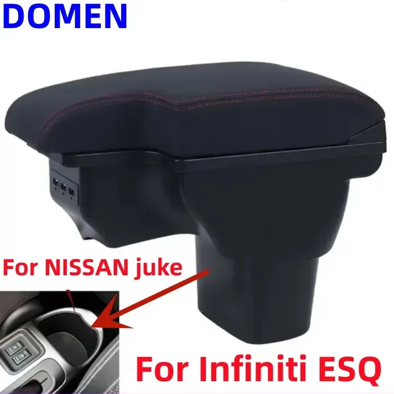 For Infiniti ESQ Car armrest 2010-2019 For NISSAN juke Armrest box storage box Retrofit parts USB accessories interior details